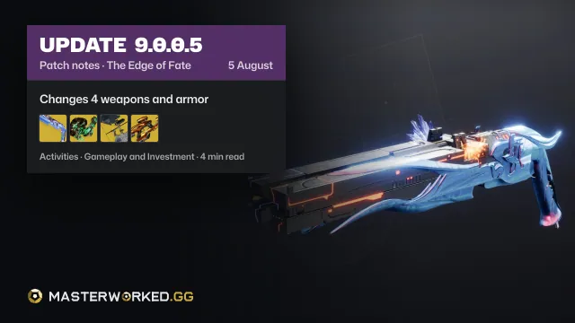 Destiny 2 The Edge of Fate Update 9.0.0.5 Patch Notes: Everything Coming in This Update