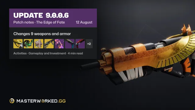 Destiny 2 The Edge of Fate Update 9.0.0.6 Patch Notes: Everything Coming in This Update