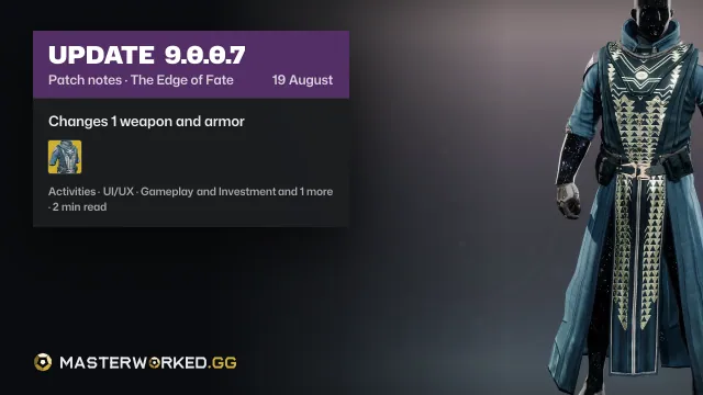 Destiny 2 The Edge of Fate Update 9.0.0.7 Patch Notes: Everything Coming in This Update