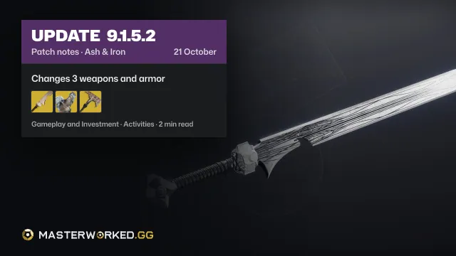 Destiny 2 Ash & Iron Update 9.1.5.2 Patch Notes: Everything Coming in This Update