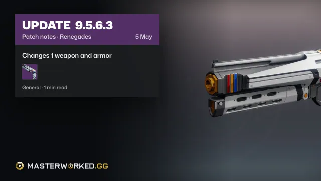 Destiny 2 Renegades Update 9.5.6.3 Patch Notes: Everything Coming in This Update