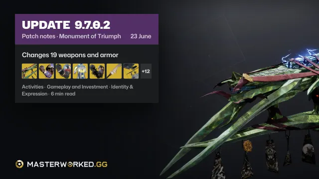 Destiny 2 Monument of Triumph Update 9.7.0.2 Patch Notes: Everything Coming in This Update