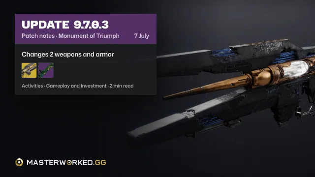 Destiny 2 Monument of Triumph Update 9.7.0.3 Patch Notes: Everything Coming in This Update