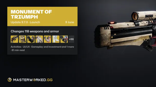 Destiny 2 Monument of Triumph Update 9.7.0 Patch Notes: Everything Coming in This Update